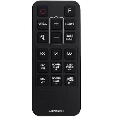 Replacement Remote Control AKB74935621 for LG Soundbar SJ2 SJ2.AEUSLLK SJ2.DEUSLLK V1237-ZY-203-5500