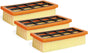 3-pack flat pleated filter for Karcher vacuum cleaners AD 3200, AD 3 Premium and AD 4 Premium, 6.415-953.0 V1237-ZY-203-5512