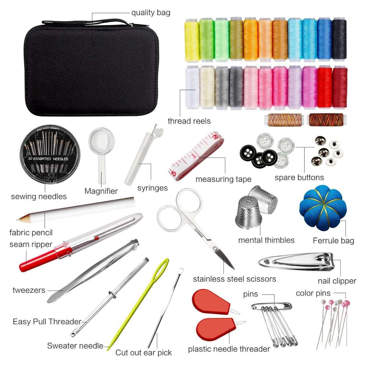 Sewing kit 98 pieces with 24 thread colors, MultiColor V1237-ZY-506-0002