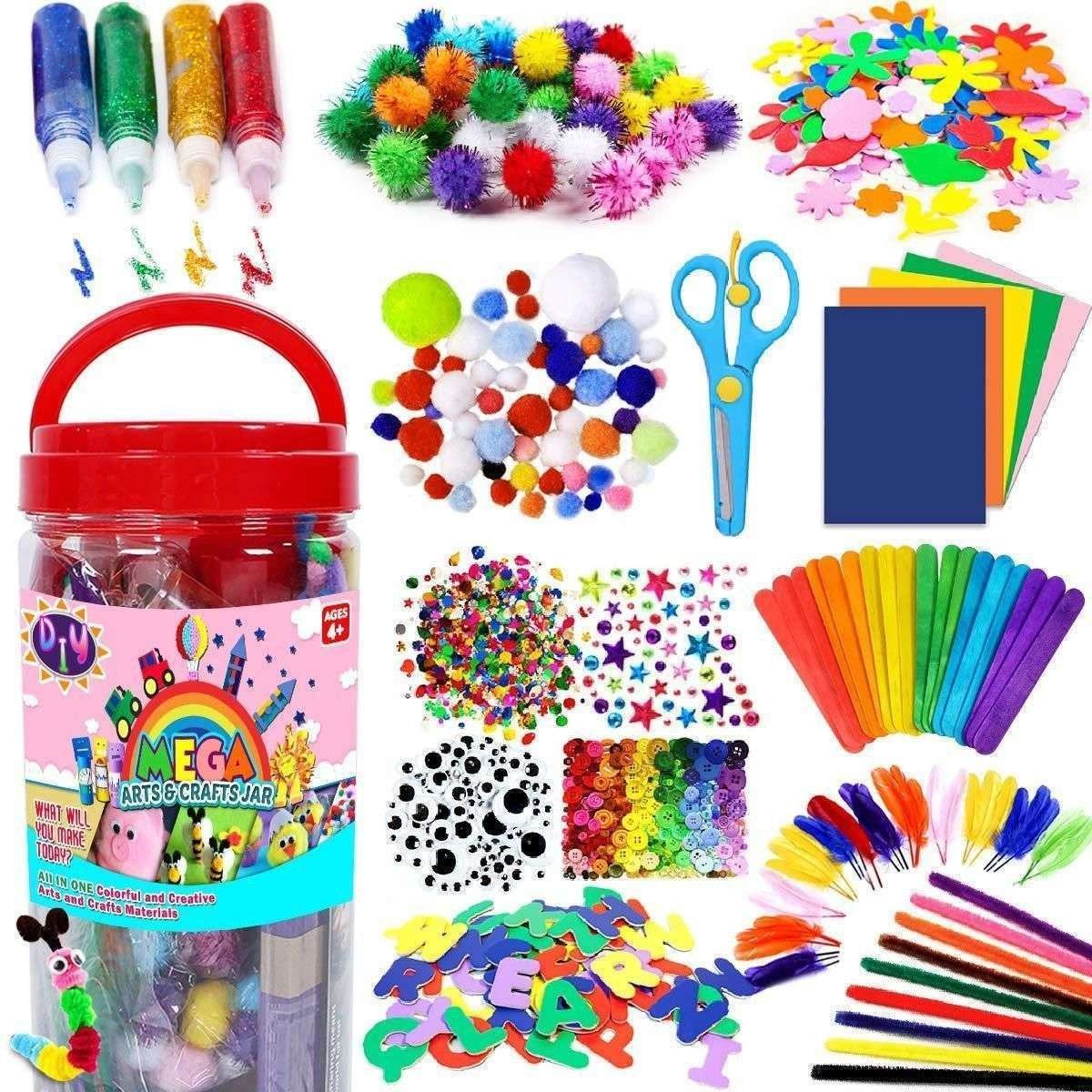Pipe Cleaners Craft Kit with Moving Eyes and Balls, MultiColor V1237-ZY-506-0005