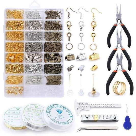 Jewelry Making Mega Kit with Pliers, Wire, Rings, MultiColor V1237-ZY-506-0007