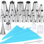 27pcs Liquor Tips, Bag & Connector Cake Decorating Tool Set, Turquoise V1237-ZY-506-0012