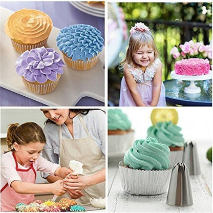 27pcs Liquor Tips, Bag & Connector Cake Decorating Tool Set, Turquoise V1237-ZY-506-0012
