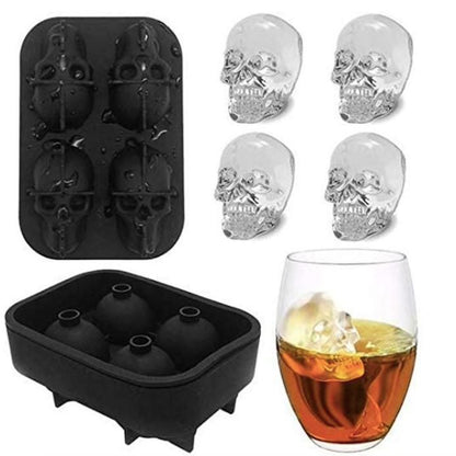 Skull Ice Mold, Chocolate Jelly Mold, Black V1237-ZY-506-0013