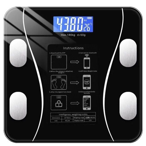 Smart Bathroom Scale with Body Analysis, Black V1237-ZY-506-0017