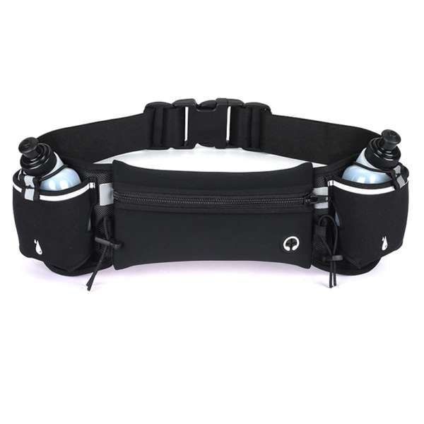 Running Belt with Water Bottles for Active People, Black V1237-ZY-506-0022