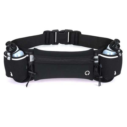 Running Belt with Water Bottles for Active People, Black V1237-ZY-506-0022