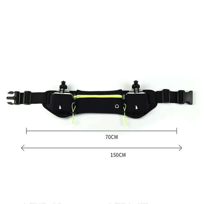 Running Belt with Water Bottles for Active People, Black V1237-ZY-506-0022