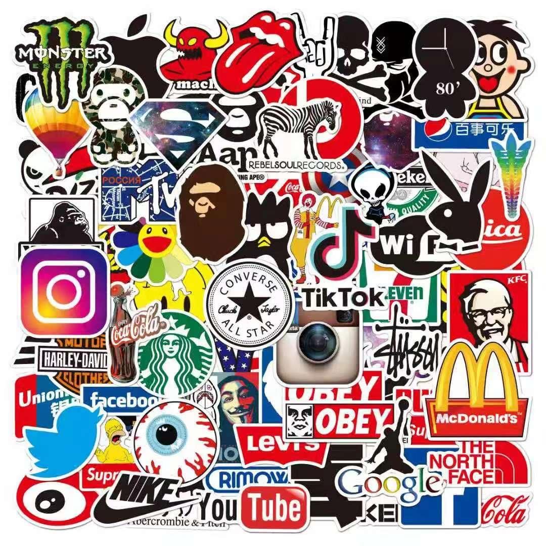 100pcs MultiColor Fashion Graffiti Stickers, Waterproof for Laptop Luggage Skate V1237-ZY-506-0024