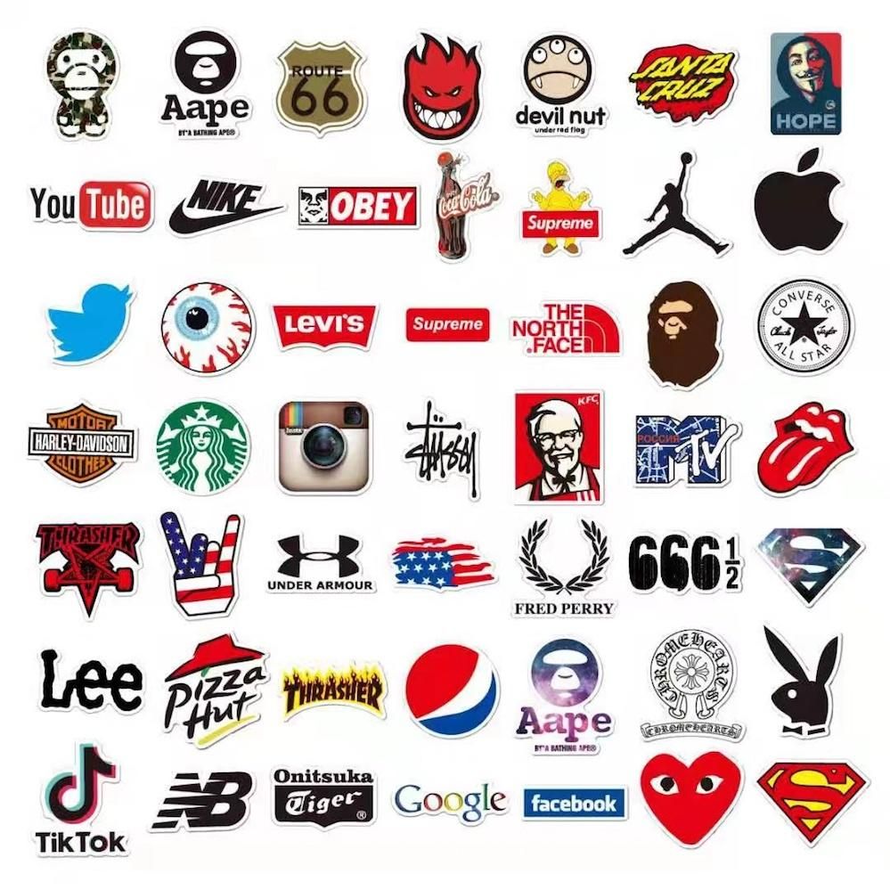 100pcs MultiColor Fashion Graffiti Stickers, Waterproof for Laptop Luggage Skate V1237-ZY-506-0024