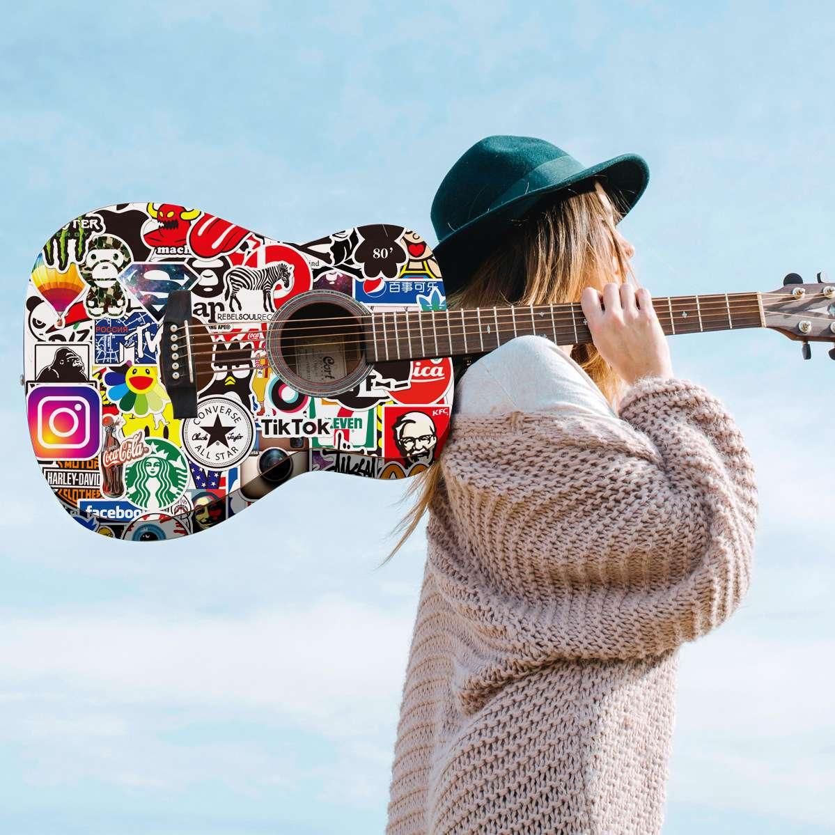 100pcs MultiColor Fashion Graffiti Stickers, Waterproof for Laptop Luggage Skate V1237-ZY-506-0024