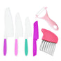 Plastic Children Cooking Cutter Set, Pink - Potato Peeler Knife for Fruits and Vegetables V1237-ZY-506-0025