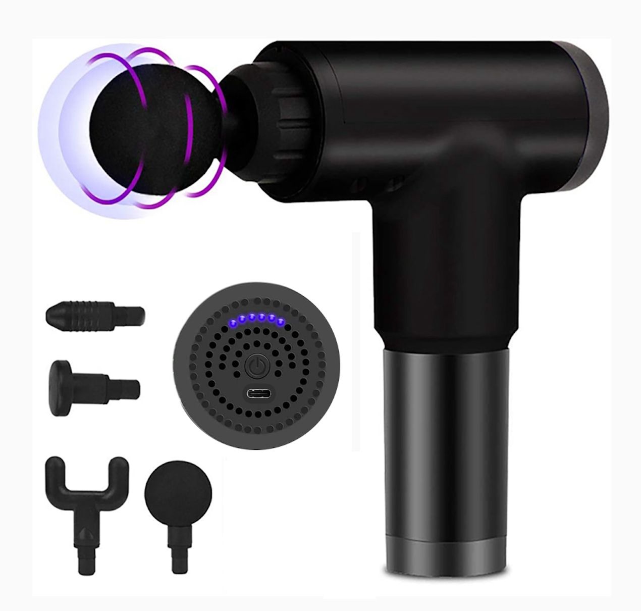 Wireless Massage Gun Black, Muscle Massager for Deep Tissue Relief V1237-ZY-506-0031
