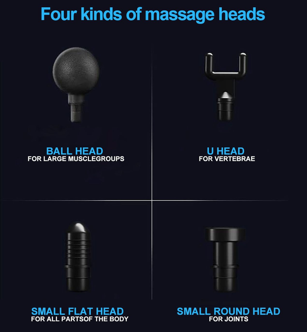 Wireless Massage Gun Black, Muscle Massager for Deep Tissue Relief V1237-ZY-506-0031