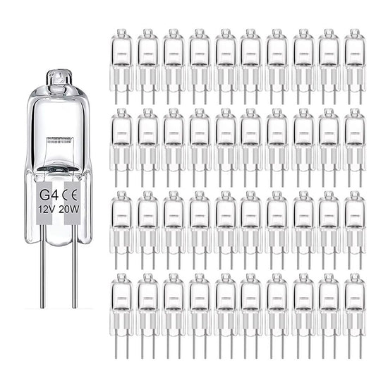 10-Pack G4 Halogen Bulbs 20W 12V, Warm White V1237-ZY-506-0033