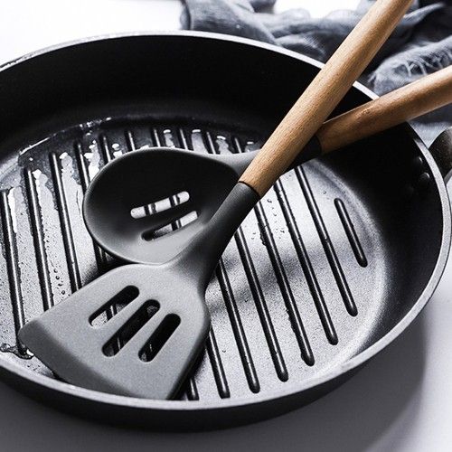12pcs Black Heat Resistant Silicone Kitchen Utensils Set V1237-ZY-506-0037