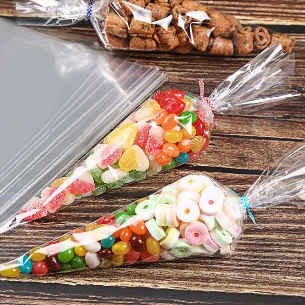 100-Pack Transparent Cellophane Cones and Bags V1237-ZY-506-0039