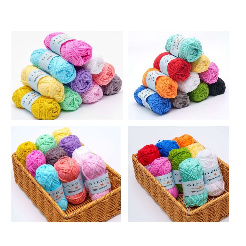 20-pack Cotton Knitting Crochet Yarn, 49m/roll, MultiColor V1237-ZY-506-0041