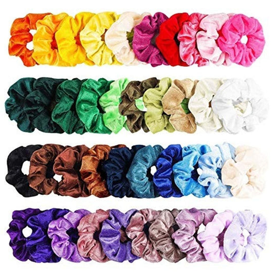 36pcs MultiColor Velvet Hair Scrunchies, Hair Ties, Hair Bands V1237-ZY-506-0048