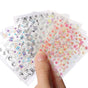10 Sheets Self-Adhesive Nail Decorations Multi-Color V1237-ZY-506-0052