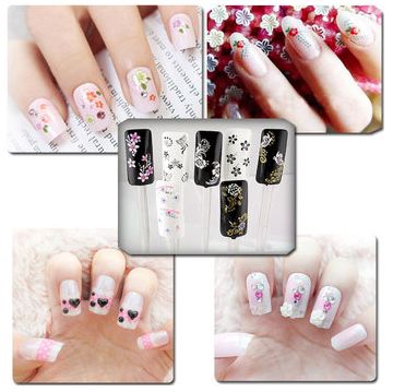 10 Sheets Self-Adhesive Nail Decorations Multi-Color V1237-ZY-506-0052