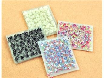 10 Sheets Self-Adhesive Nail Decorations Multi-Color V1237-ZY-506-0052