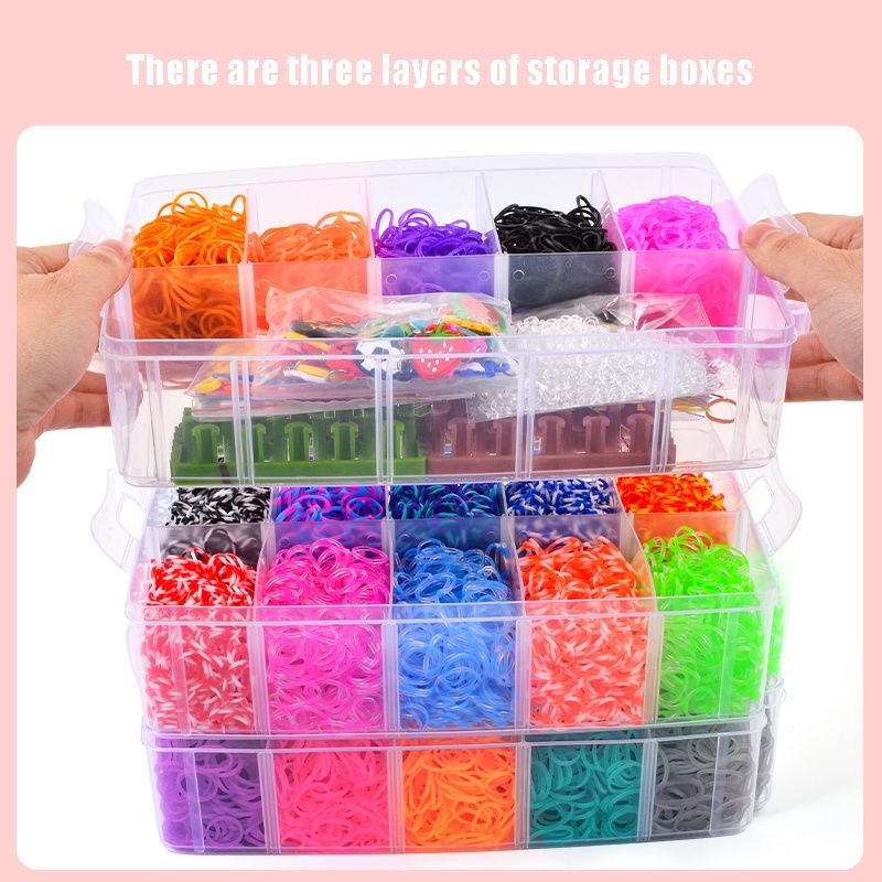 28,000 Pieces Super Large Loom Bands Kit with Accessories, Multi-Color V1237-ZY-506-0053