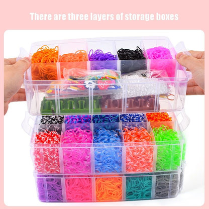 28,000 Pieces Super Large Loom Bands Kit with Accessories, Multi-Color V1237-ZY-506-0053