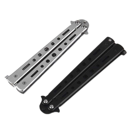 Stainless Steel Comb Folding Butterfly, Silver V1237-ZY-506-0055