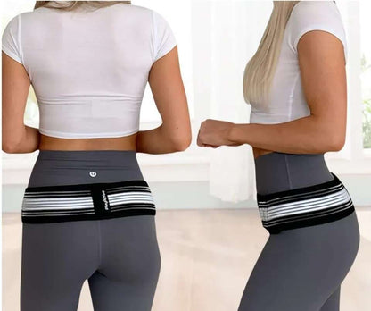 Hip Support Belt Adjustable Sciatica Relief, Black V1237-ZY-506-0057