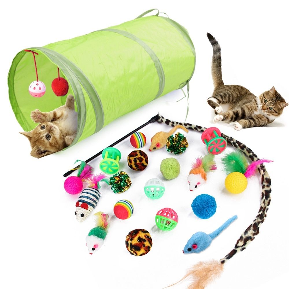 21 Piece Cat Toys, MultiColor - Perfect for Kittens and Cats V1237-ZY-506-0067