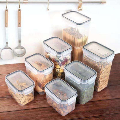 14-pack Transparent Food Storage Jars with Airtight Lids Kit V1237-ZY-506-0068