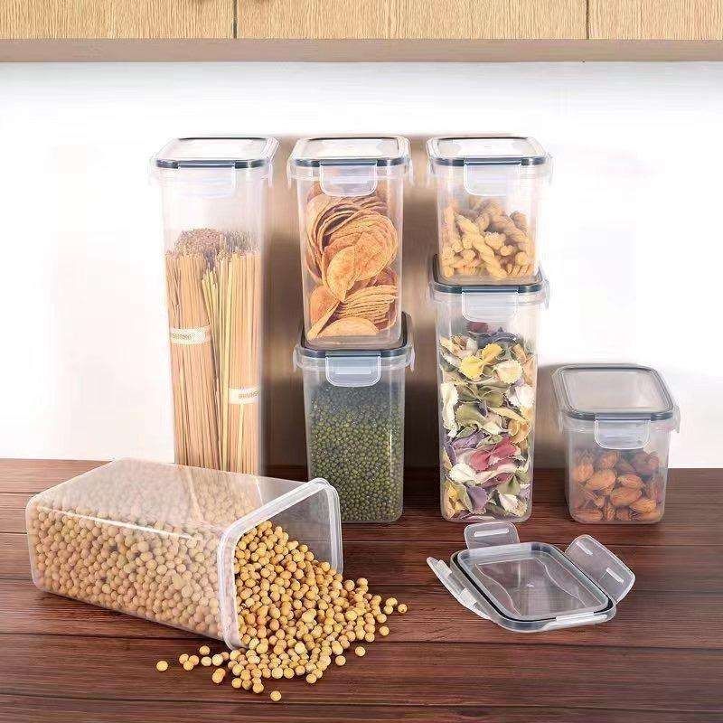 14-pack Transparent Food Storage Jars with Airtight Lids Kit V1237-ZY-506-0068