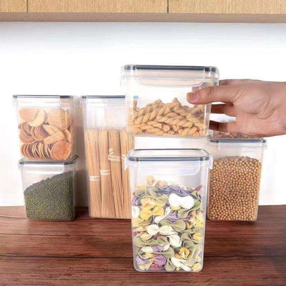 14-pack Transparent Food Storage Jars with Airtight Lids Kit V1237-ZY-506-0068