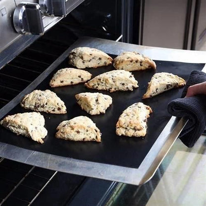 6-Pack Non Stick Grill Mat Oven Mat Baking Mat, 40x33cm, Black V1237-ZY-506-0072
