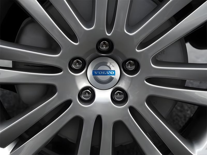 4-Pack Volvo Wheel Hub Emblem Center Caps, 64mm, Silver Blue V1237-ZY-506-0073