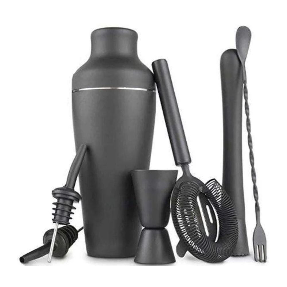 Stainless Steel Cocktail Shaker Set, Matte Black V1237-ZY-506-0076