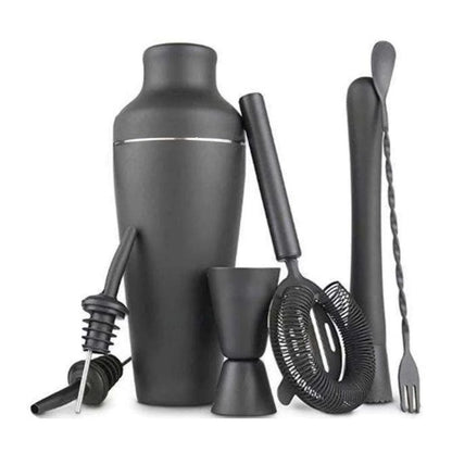 Stainless Steel Cocktail Shaker Set, Matte Black V1237-ZY-506-0076