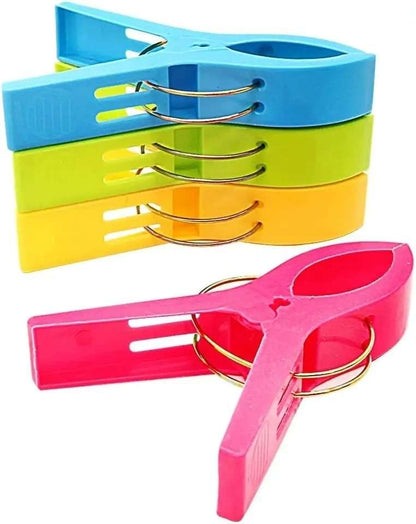 12 pcs Large Clothes Pegs, MultiColor, for Towel and Beach Towel V1237-ZY-506-0079