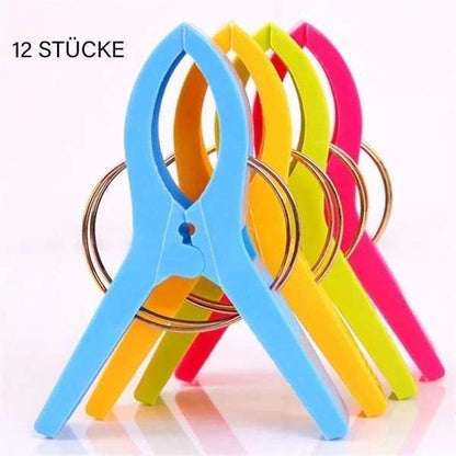 12 pcs Large Clothes Pegs, MultiColor, for Towel and Beach Towel V1237-ZY-506-0079