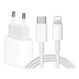 20W Fast Charger with 2m USB-C Cable, White, Compatible with iPhone V1237-ZY-506-0086