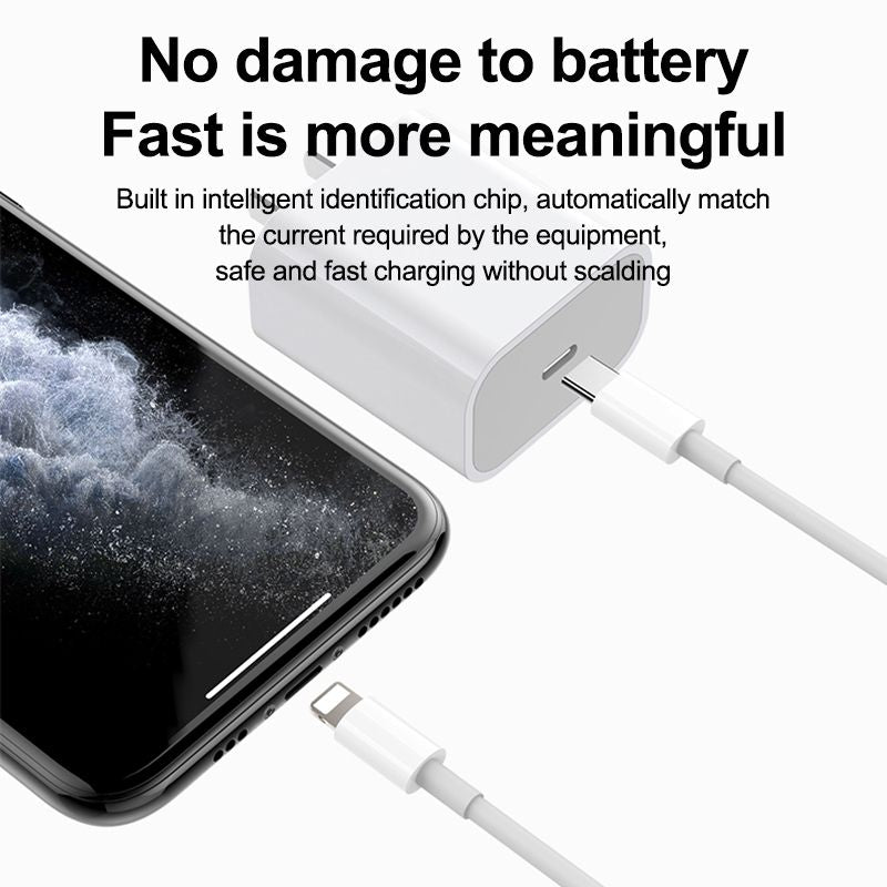 20W Fast Charger with 2m USB-C Cable, White, Compatible with iPhone V1237-ZY-506-0086