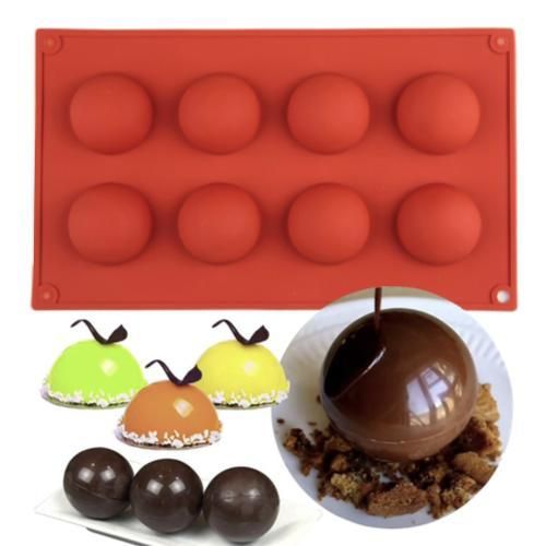Silicone Mold 15 Bullets Brown, Ball Hemisphere 6/8/15/24, Ice Chocolate Jelly Mold V1237-ZY-506-0089