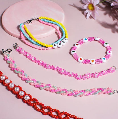 Glow in the Dark Bead Set DIY Kit with Wire and Accessories, Multicolor V1237-ZY-506-0090