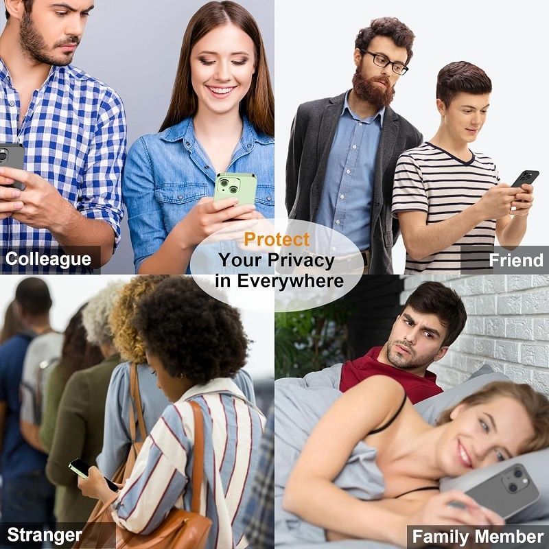 2pcs iPhone 15 Privacy Screen Protector, with Tempered Glass, Anti-Spy & Scratch Resistant, Compatible with V1237-ZY-506-0091