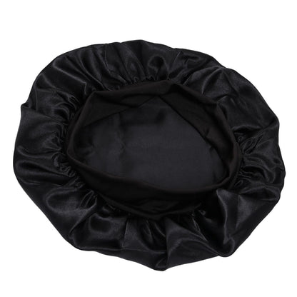 Satin Sleep Cap Black, One Size V1237-ZY-506-0092