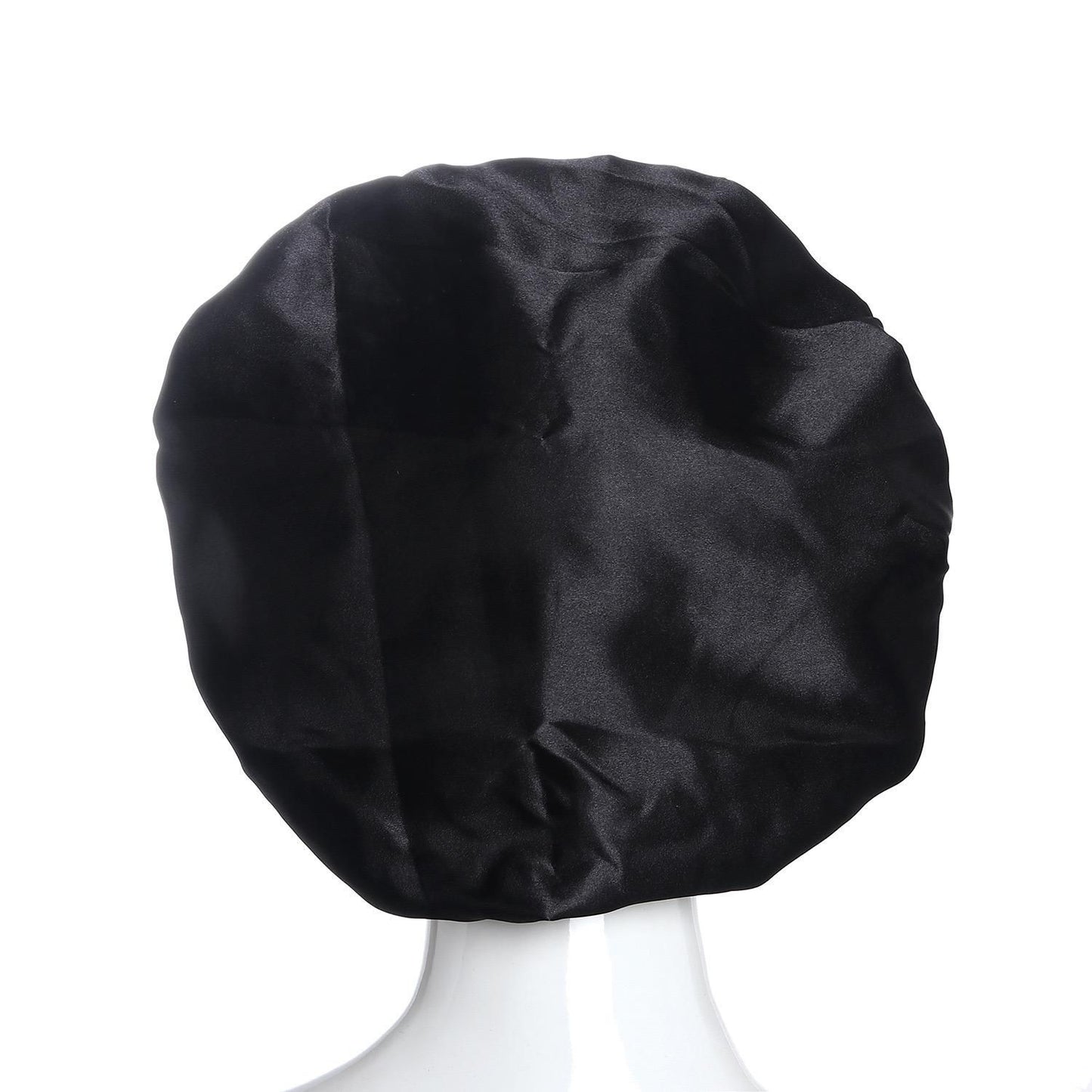 Satin Sleep Cap Black, One Size V1237-ZY-506-0092