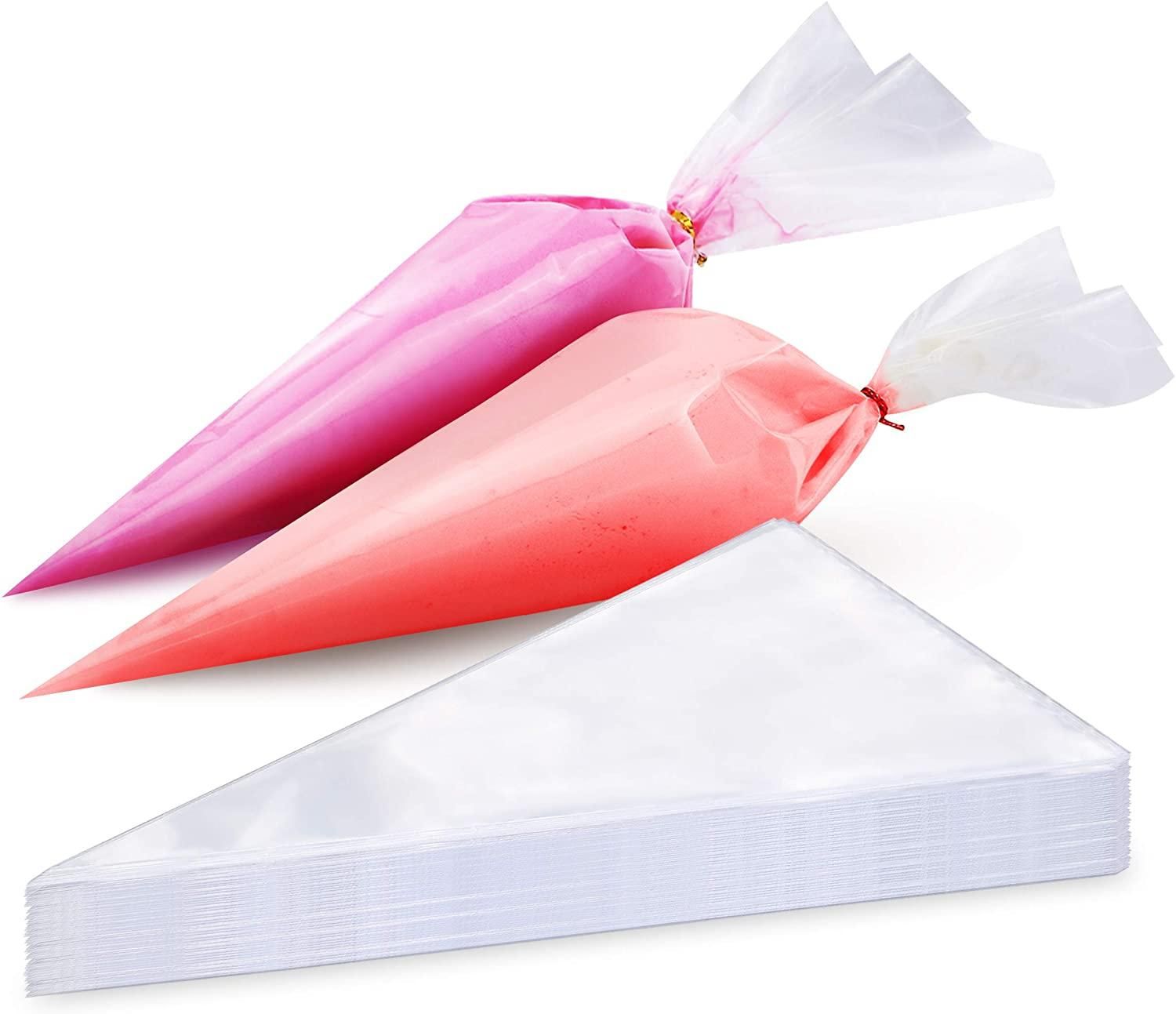 100pcs Large Disposable Piping Bags for Cake Decorating, Transparent V1237-ZY-506-0095
