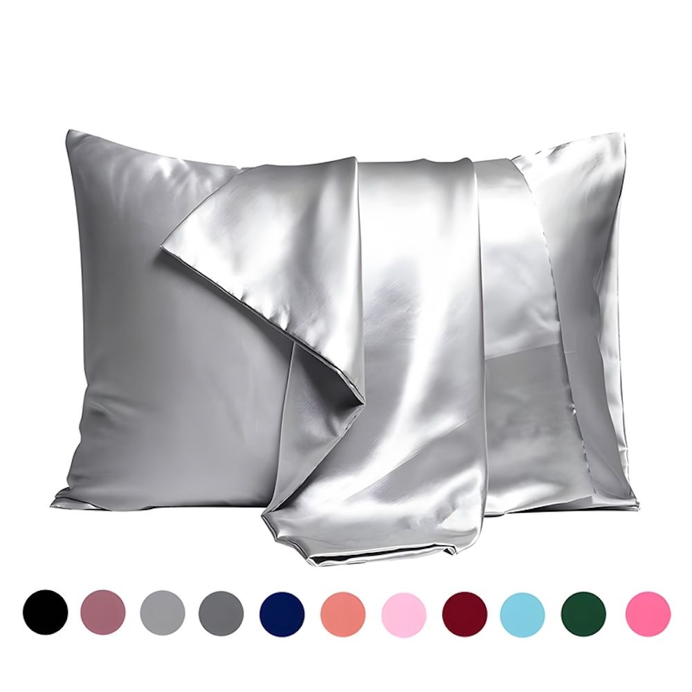 Satin pillowcase 2-pack light gray, 50 x 66cm V1237-ZY-506-0107