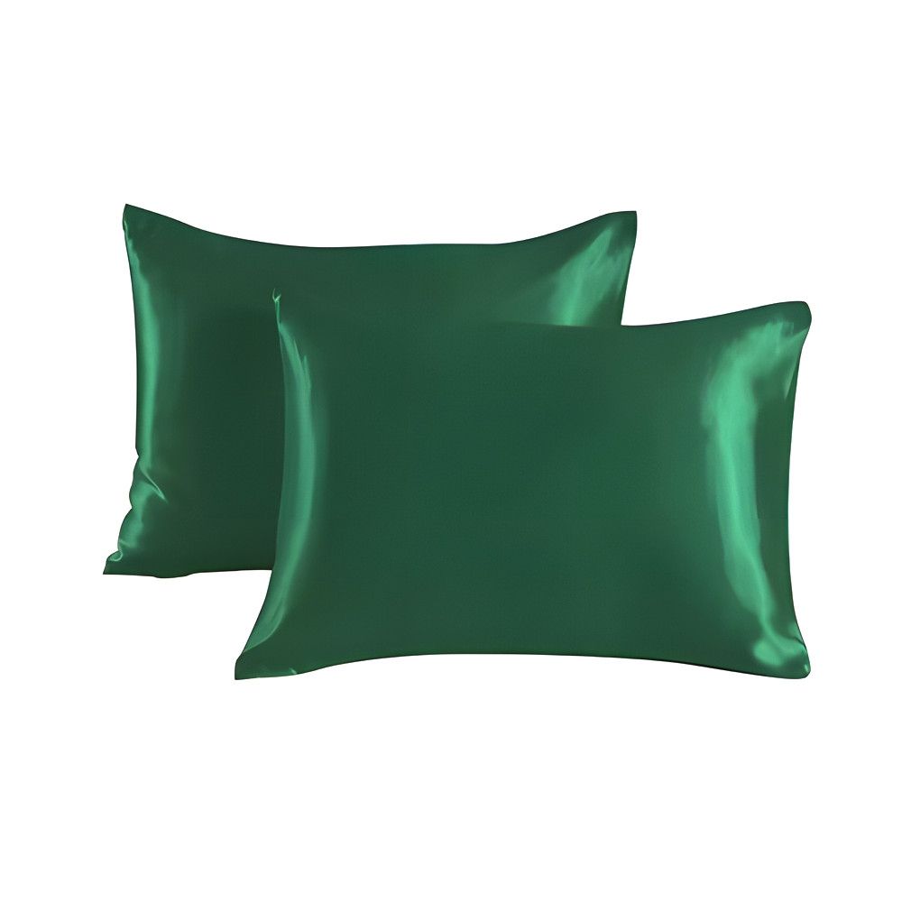 2-pack Satin Pillowcase, 50 x 66cm, Dark Green V1237-ZY-506-0109